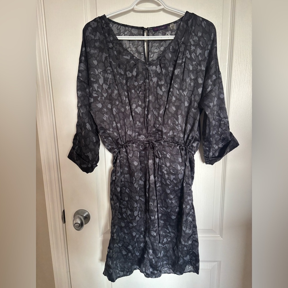 Dex Charcoal Patterned Dress